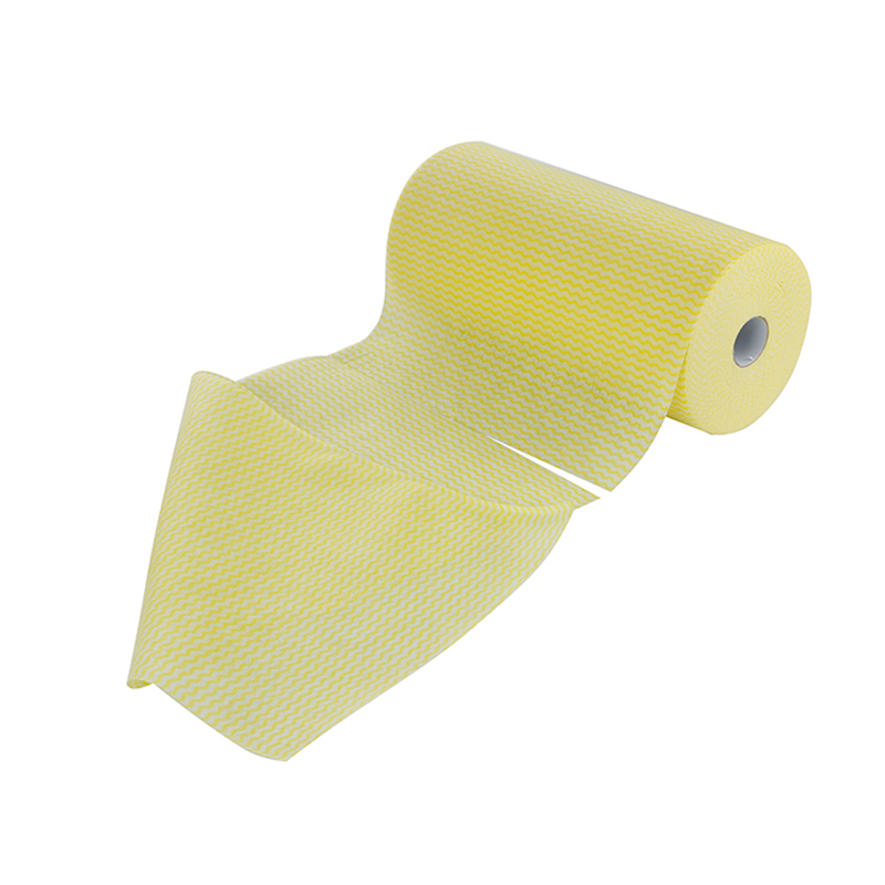 Bambu Fiber/Viscose Polyester Polyester Tahan Minyak Non-Woven Cleaning Roll