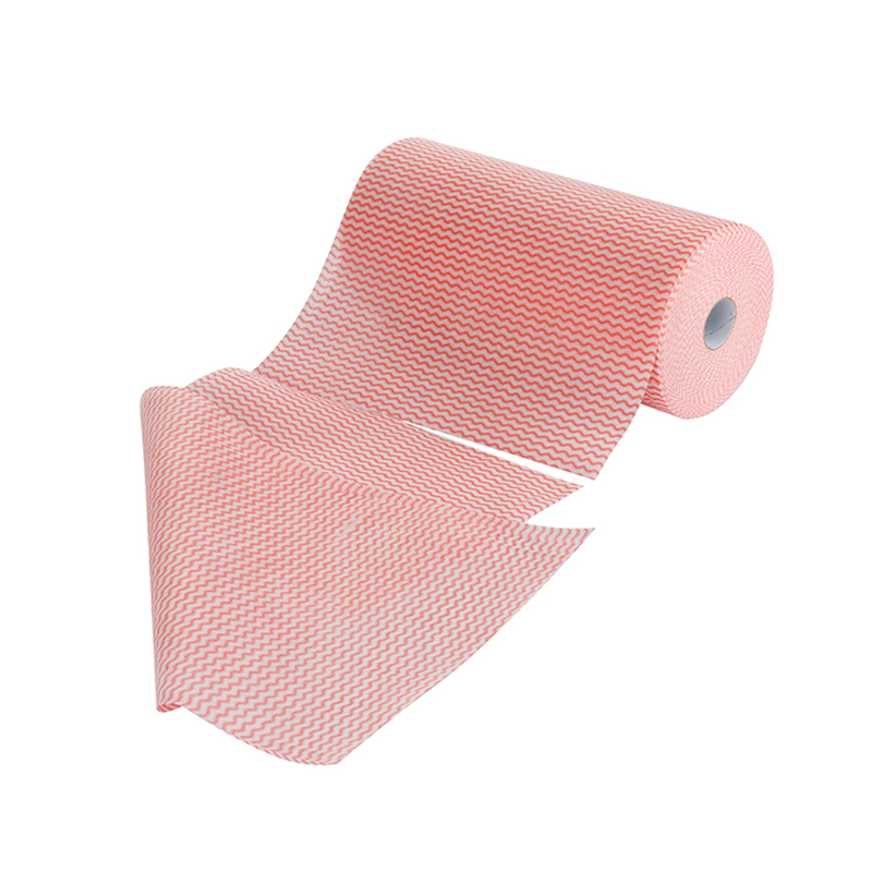 Bambu Fiber/Viscose Polyester Polyester Tahan Minyak Non-Woven Cleaning Roll