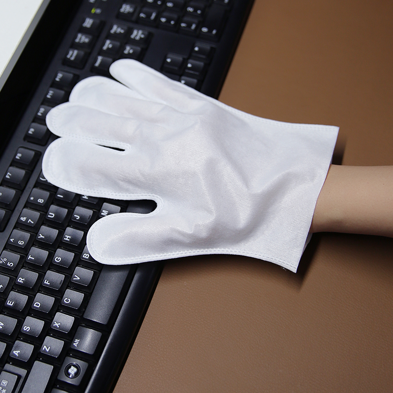 Penggunaan Basah dan Kering, Viscose dan Polyester Spunlace Disposable Nonwoven Glove