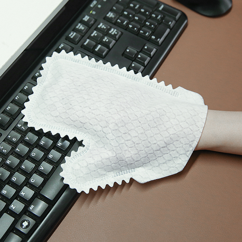 Penghapusan Debu Nyaman Sarung Tangan Nonwoven yang Tidak Menyinari Yang Tidak Menyinari